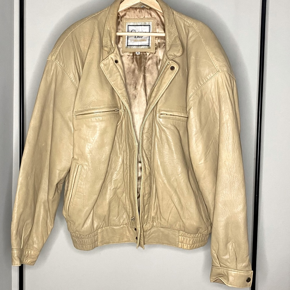 Men’s Leather Bomber Jacket